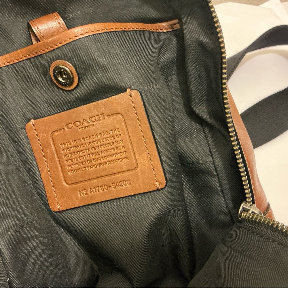 Coach Leather Varsity Stripe Campus Pack Backpack Retail $375 - Picture 8 of 9